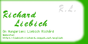 richard liebich business card